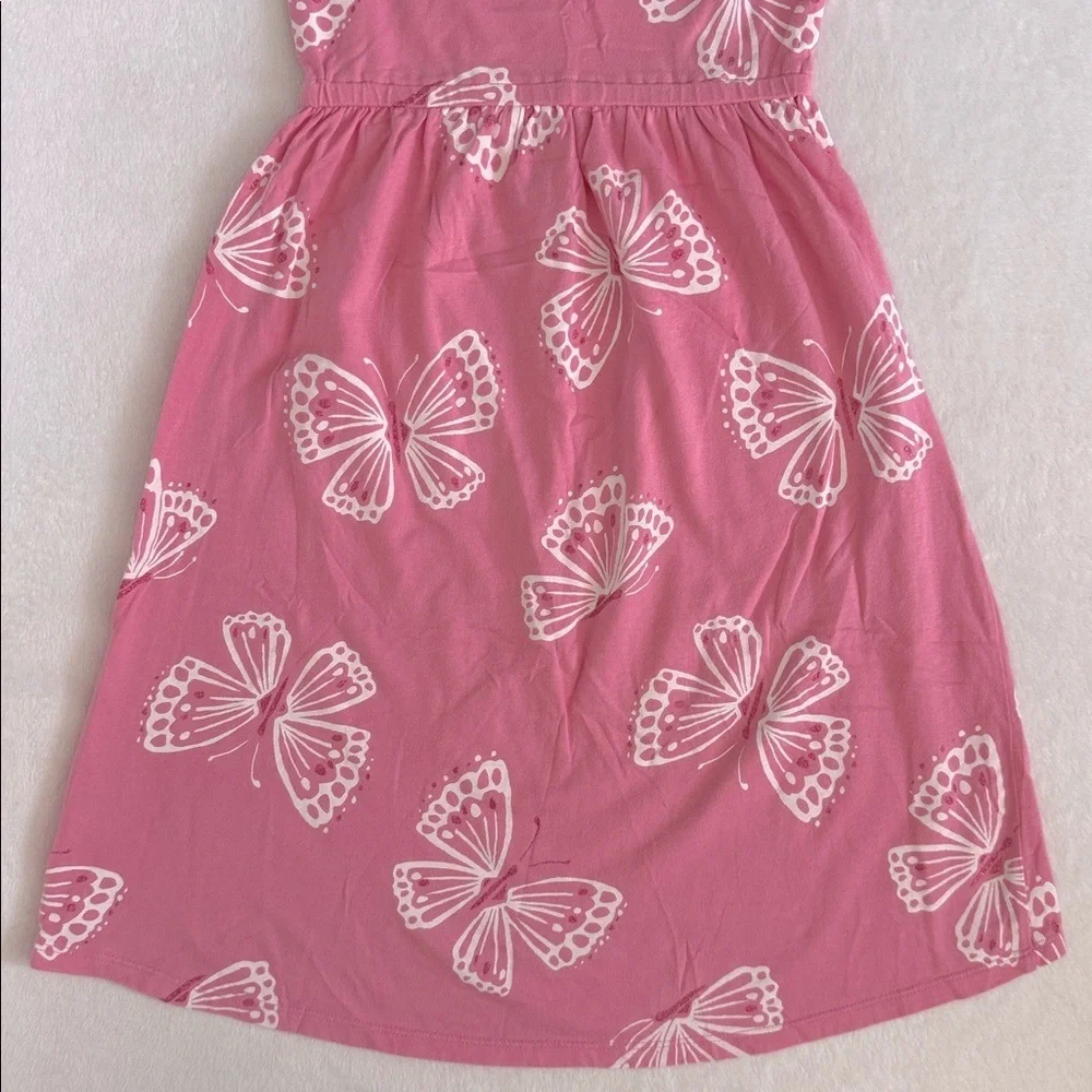 Gymboree | Island Hopper Butterfly Print Sleeveless High Low Cotton Sun Dress 7 - Picture 9 of 10